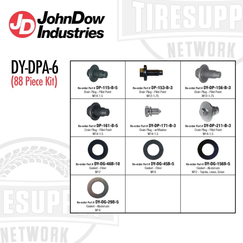 John Dow | Drain Plug & Gasket Assortment 88pcs (DY-DPA-6) - Image 3