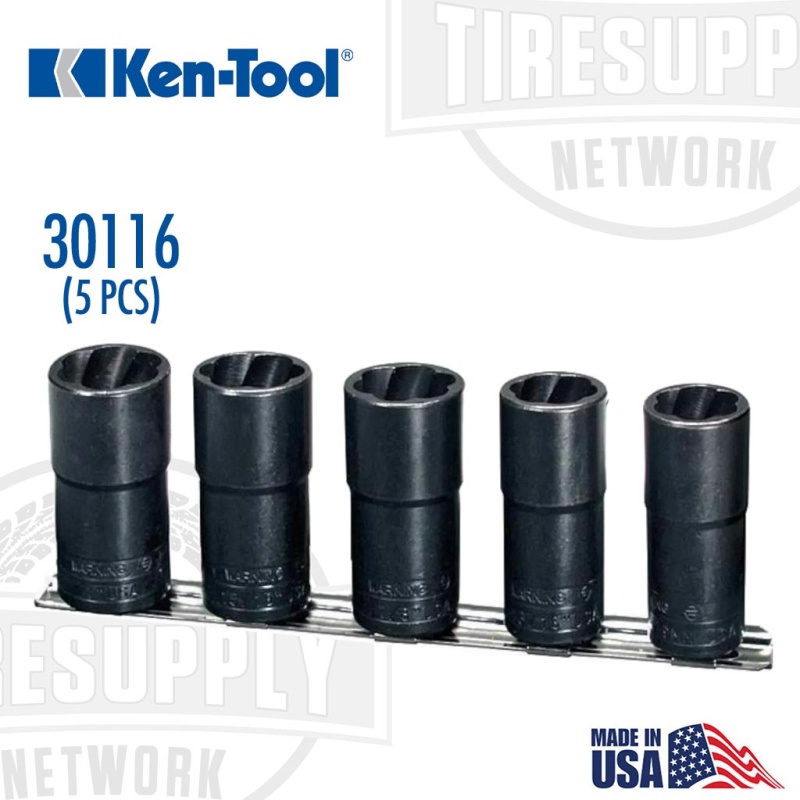 Ken Tool | 5-Piece Deep Twist Socket Set 1/2?? Drive (30116)