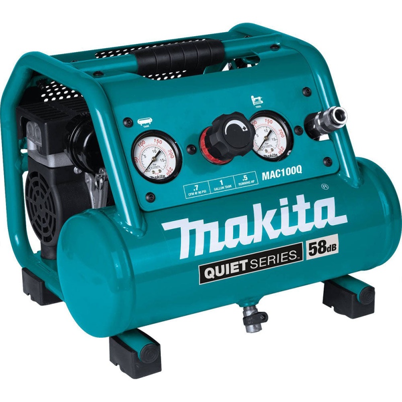 Makita MAC100QK1 1/2 HP 1 Gallon Compact Electric Compressor Nailer Combo Kit - Image 2