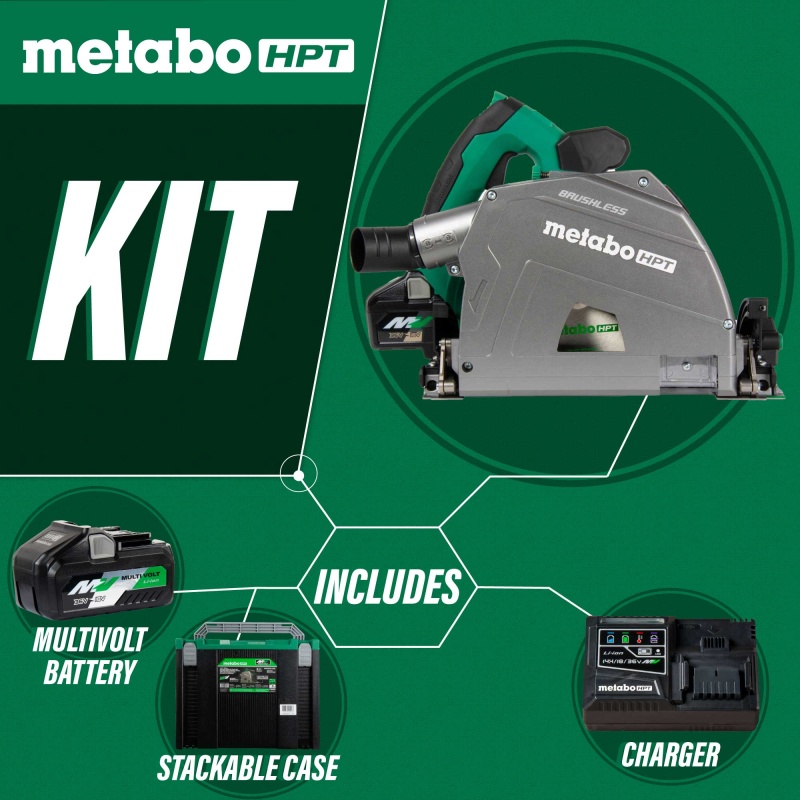 Metabo HPT C3606DPA 36V Track Saw Kit w/ 4AH Battery and Case - Image 2