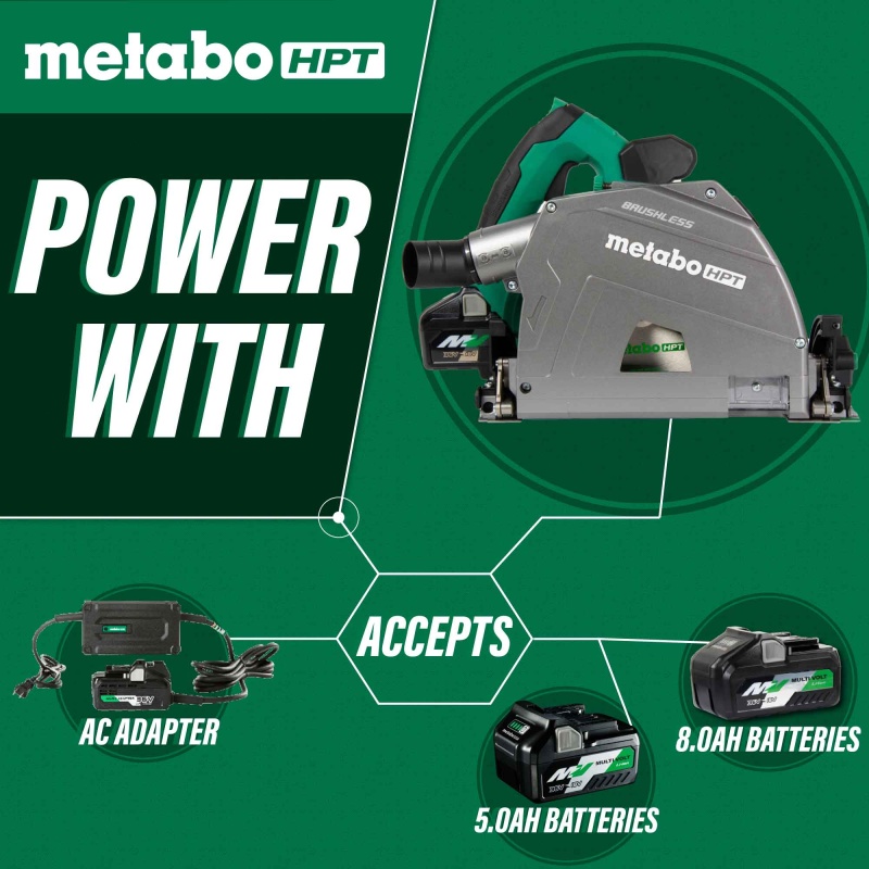 Metabo HPT C3606DPA 36V Track Saw Kit w/ 4AH Battery and Case - Image 3