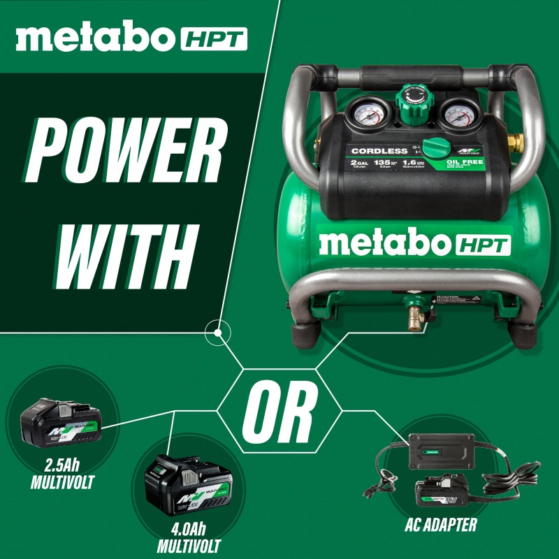 Metabo HPT EC36DAQ4 36V 2 Gallon Cordless Brushless Air Compressor - Bare Tool - Image 5