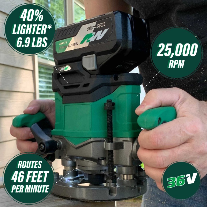 Metabo HPT M3612DAQ4 36V Cordless Variable Speed Plunge Router - Bare Tool - Image 5