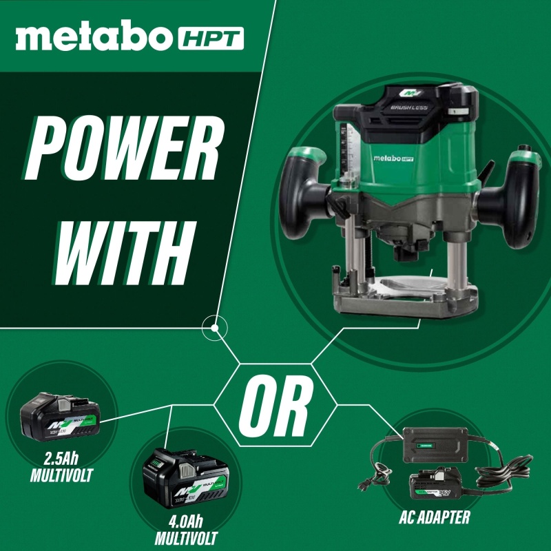 Metabo HPT M3612DAQ4 36V Cordless Variable Speed Plunge Router - Bare Tool - Image 7