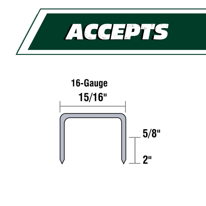 Metabo HPT N5021A 15/16" 16 Gauge Pneumatic Wide Crown Stapler - Image 2