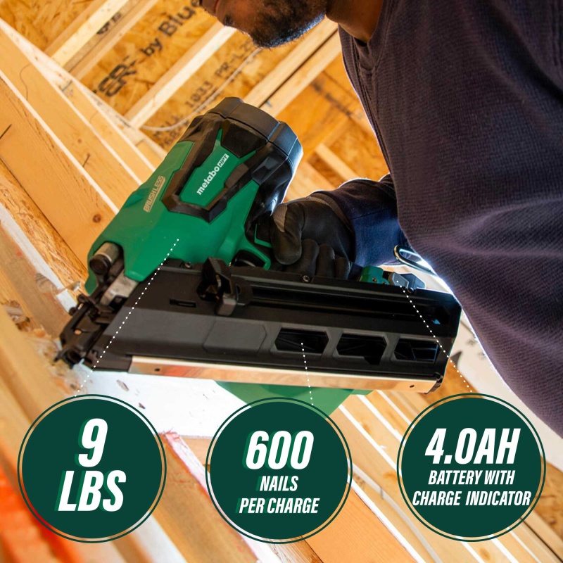 Metabo HPT NR1890DCST 18V Cordless Paper Strip Framing Nailer w/ Clipped Head - Image 11