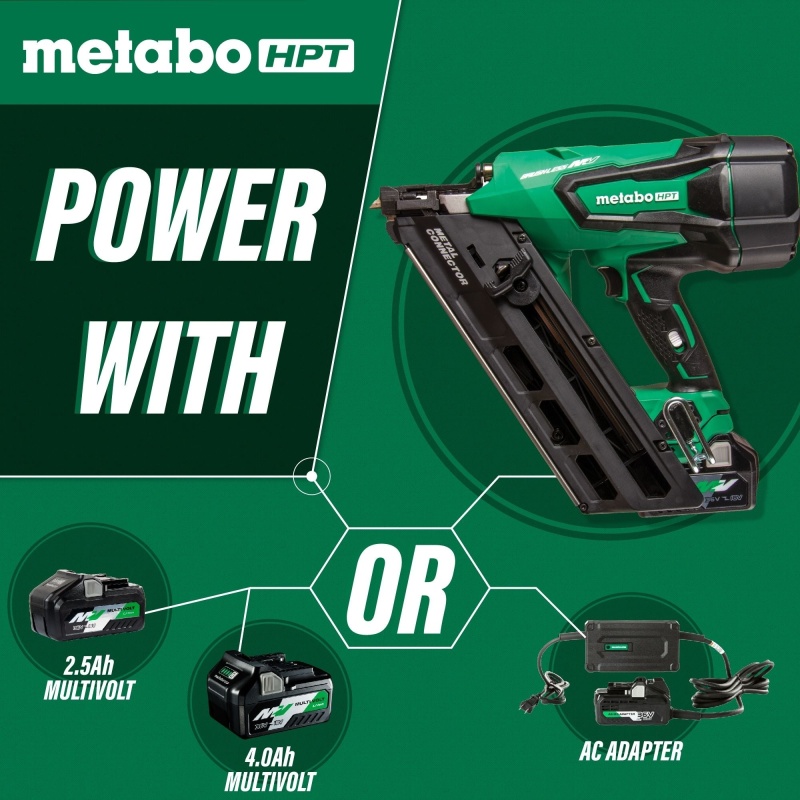 Metabo HPT NR3665DA 36V 2-1/2" Cordless Strap Tile Nailer w/ Metal Connector - Image 3