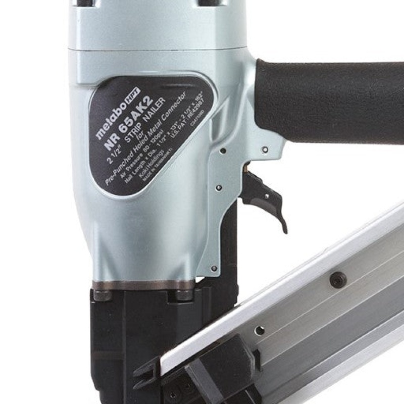 Metabo HPT NR65AK2S 2-1/2" Pneumatic Strap-Tite Strip Nailer Short Magazine - Image 2