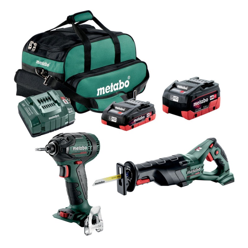 Metabo US685192800 18V Brushless LTX Recip Saw Impact Driver Combo Kit