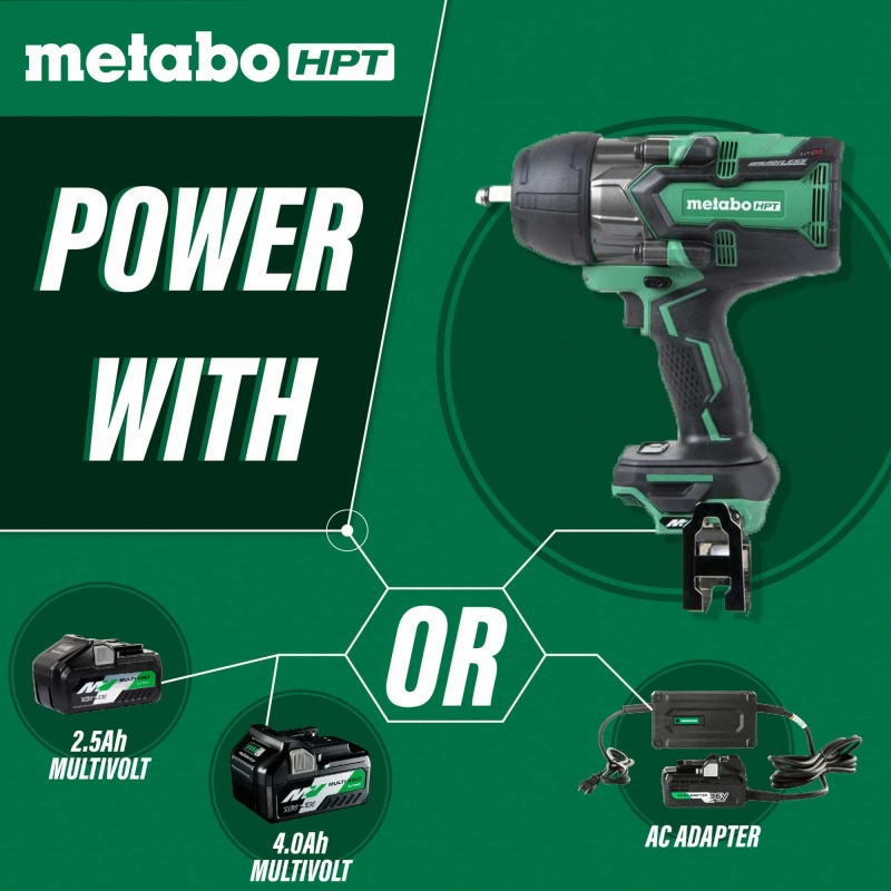 Metabo HPT WR36DBQ4 36V 1/2" Cordless Li-Ion Impact Wrench  - Bare Tool - Image 5