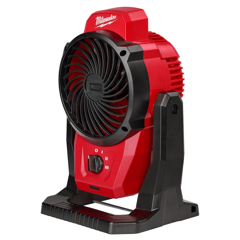 Milwaukee 0820-20x3 M12 12V Cordless Mounting Fan w/ 2 - M12 3AH Batteries - Image 8