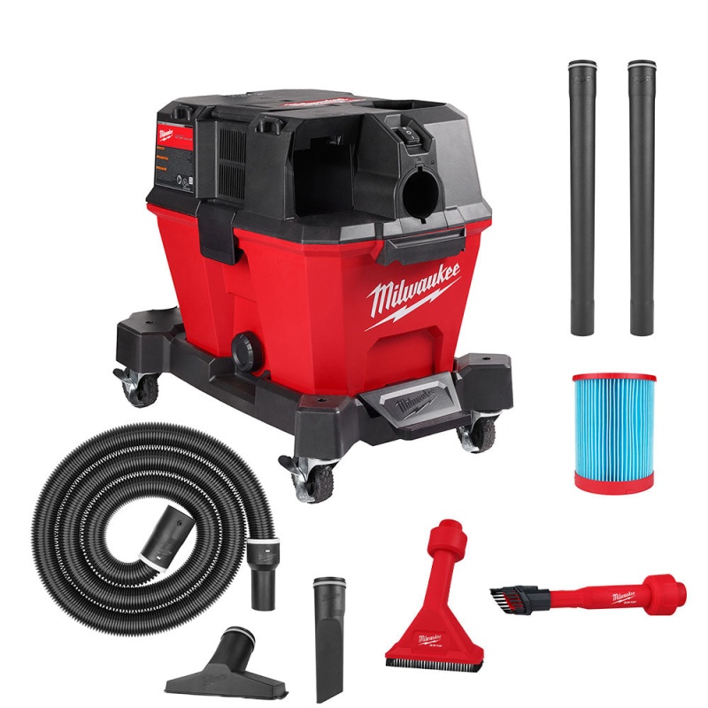 Milwaukee 0910-20U M18 FUEL 6 Gallon Wet/Dry Vacuum w/ AIR-TIP Brush/Nozzle Kit