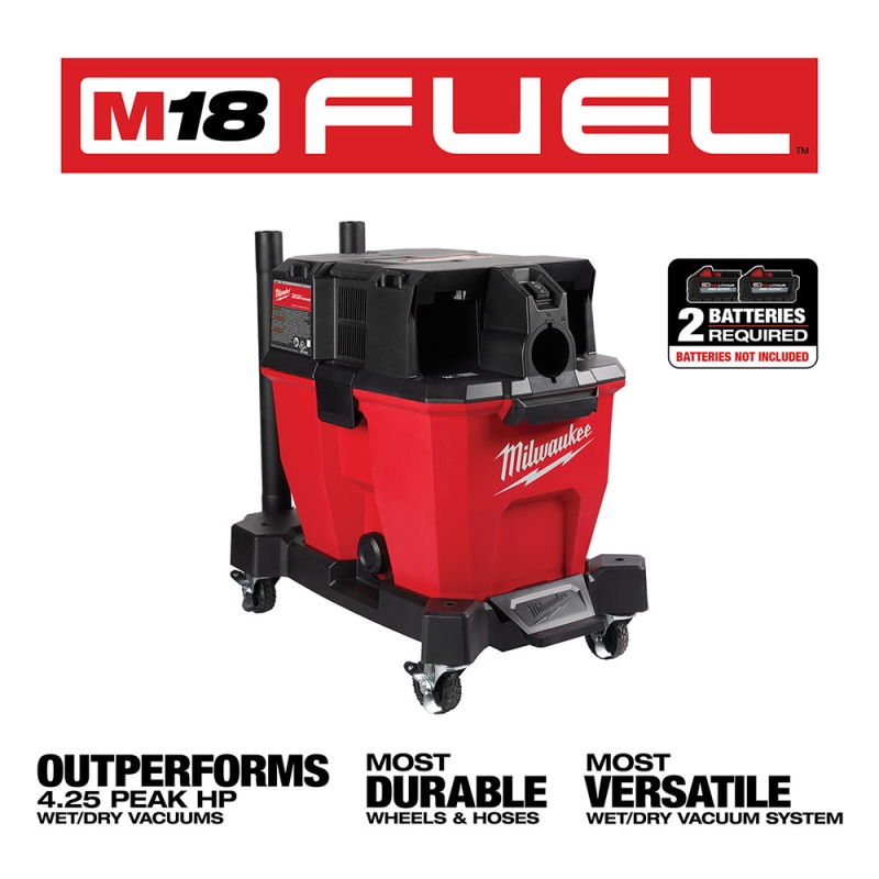 Milwaukee 0920-20 M18 FUEL 9 Gallon Dual-Battery Wet/Dry Vacuum - Bare Tool - Image 3