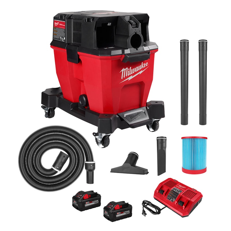 Milwaukee 0920-22HD M18 FUEL 9 Gallon Dual-Battery Wet/Dry Vacuum Kit