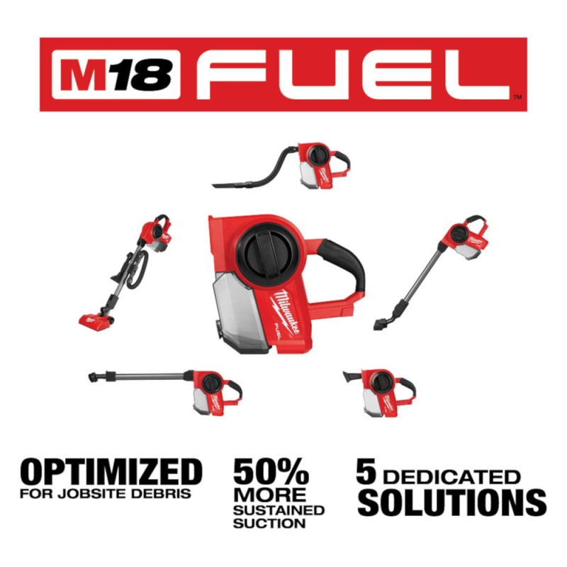 Milwaukee 0940-20 M18 FUEL Cordless Lithium-Ion Brushless Compact Vacuum - Image 2