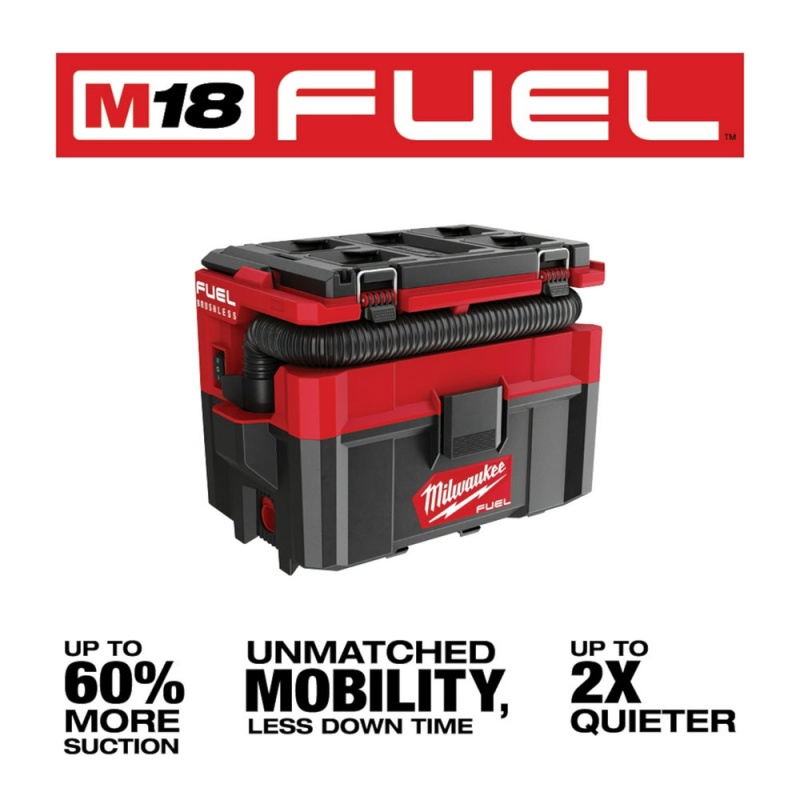 Milwaukee 0970-20 M18 FUEL PACKOUT 2.5 Gallon Cordless Wet/Dry Vacuum -Bare Tool - Image 3