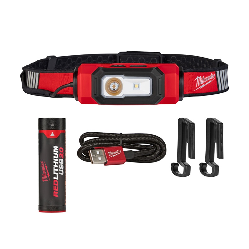 Milwaukee 2116-21 600 Lumens LED USB Rechargeable BEACON Hard Hat Light