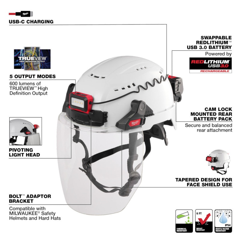 Milwaukee 2118-21 BOLT REDLITHIUM USB Cordless Headlamp - Image 4