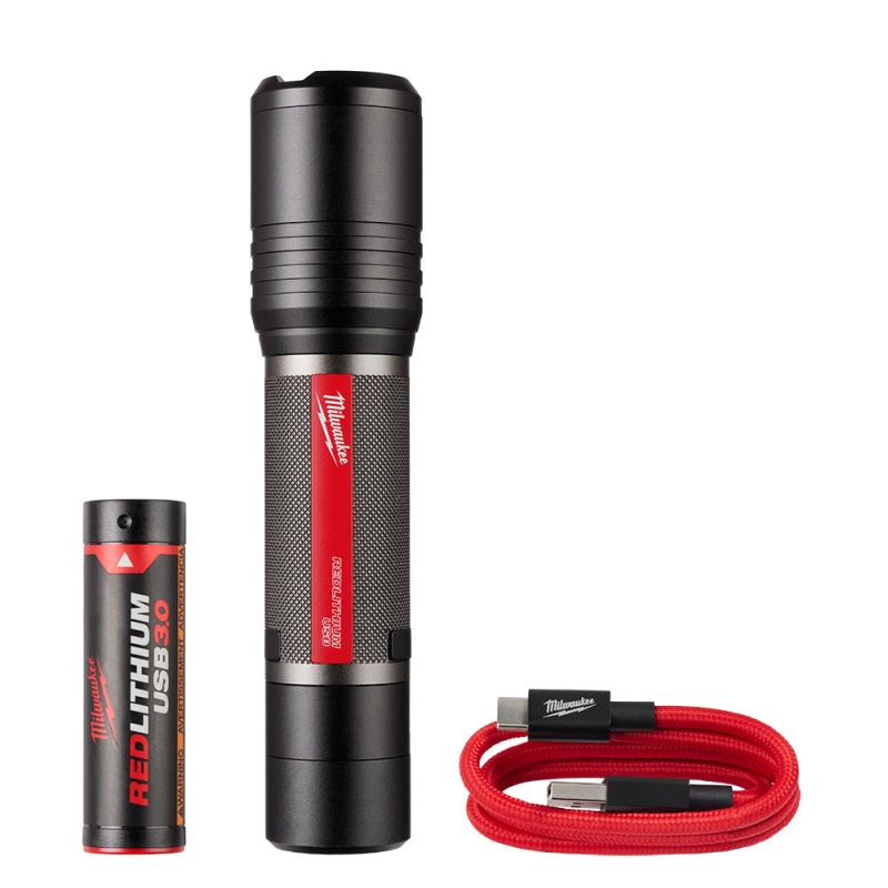 Milwaukee 2162-21 REDLITHIUM USB 2,000 Lumen Cordless Slide Focus Flashlight