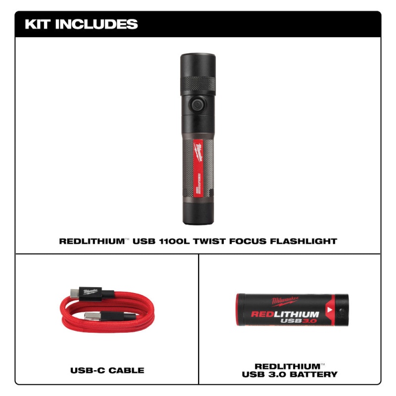 Milwaukee 2191-21FL USB Cordless Jobsite Ear Buds w/ 1100L Flashlight - Image 3