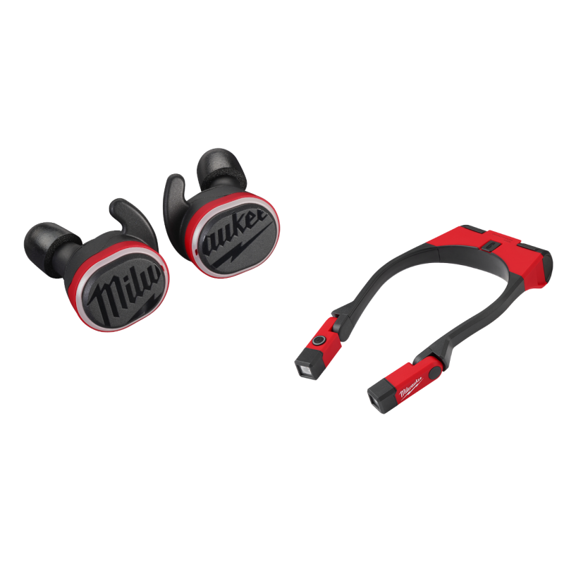 Milwaukee 2191-21NL USB Jobsite Ear Buds w/ 400L Neck Light