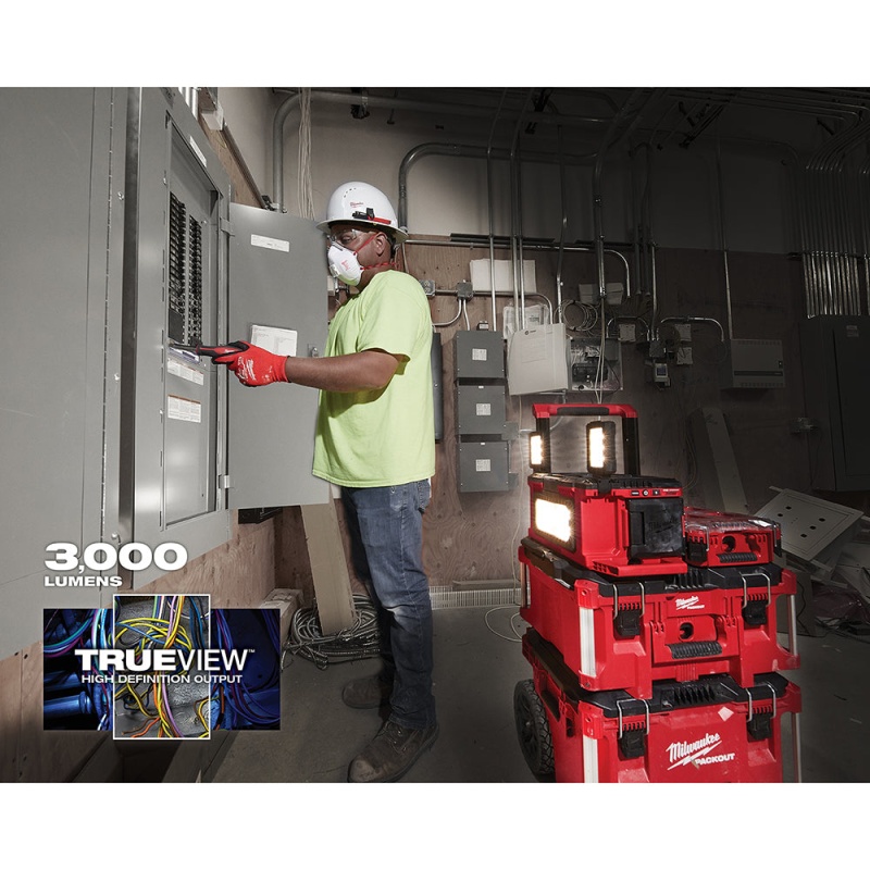 Milwaukee 2357-20 M18 18V PACKOUT 3000 Lumen Multi-Directional Light/Charger - Image 4