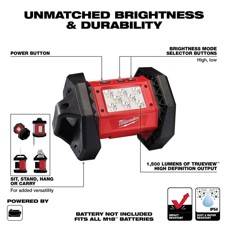 Milwaukee 2361-20 M18 18V Led Flood Light - Bare Tool - Image 2