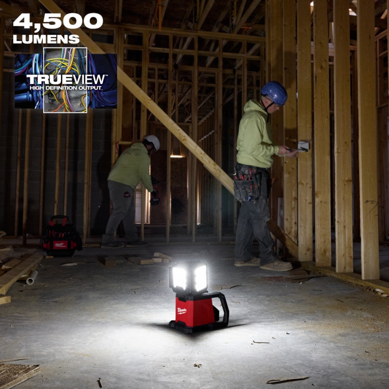 Milwaukee 2368-20 M18 ROVER Dual Power Triple-Panel Flood/Area Light - Bare Tool - Image 4