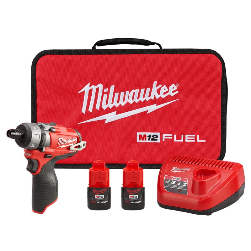 Milwaukee 2402-22 M12 FUEL 12V 1/4-Inch Hex 2-Speed Screwdriver Kit