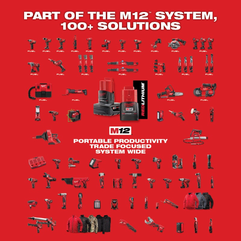 Milwaukee 2426-21B M12 12V Lithium-Ion Multi-Tool Kit w/ 9 PC Blade Kit - Image 12