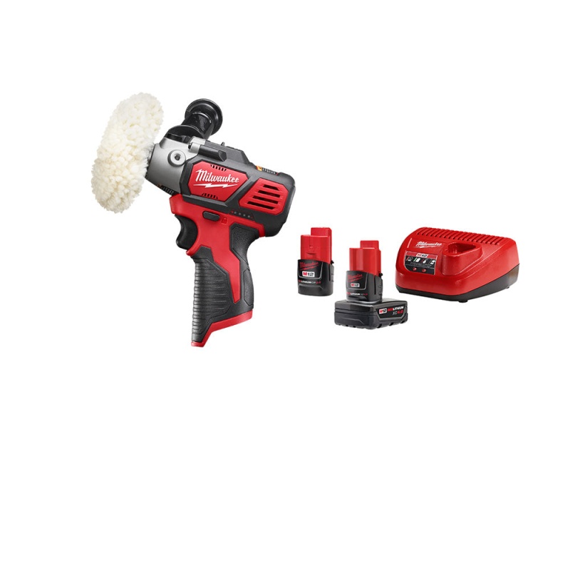 Milwaukee 2438-20x2BSK M12 12V Speed Polisher/Sander w/ 4AH and 2AH Starter Kit