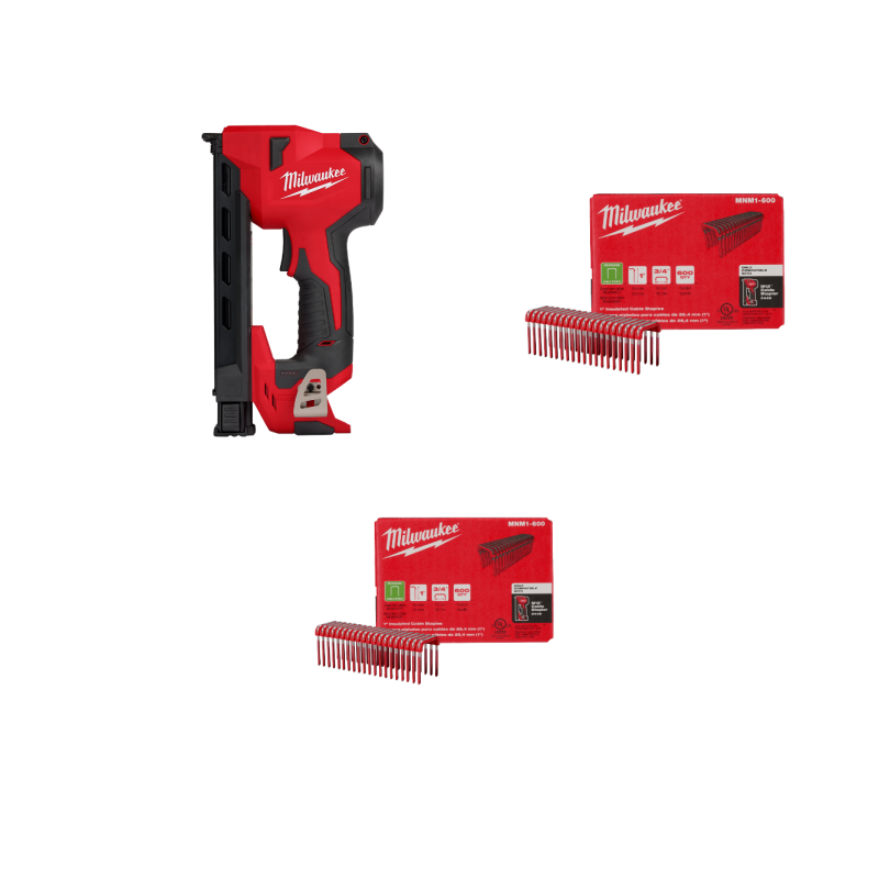 Milwaukee 2448-20x1200 M12 12V Cordless Cable Stapler w/ 1200 Staples