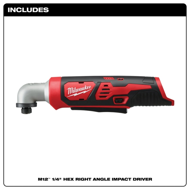 Milwaukee 2467-20 M12 12V 1/4-Inch Hex Right Angle Impact Driver - Bare Tool - Image 2