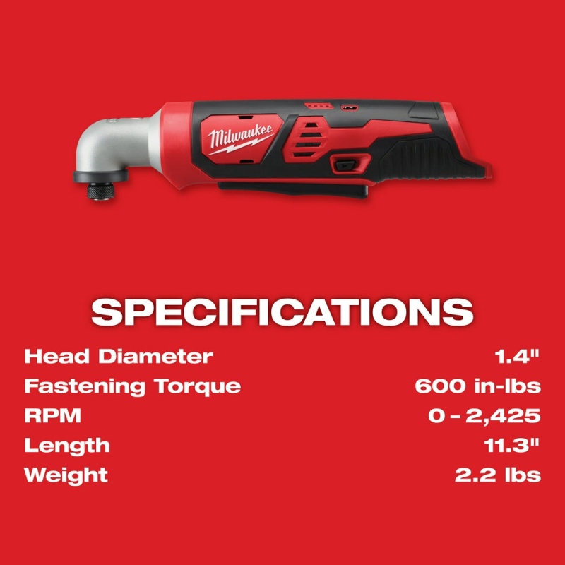 Milwaukee 2467-20 M12 12V 1/4-Inch Hex Right Angle Impact Driver - Bare Tool - Image 4