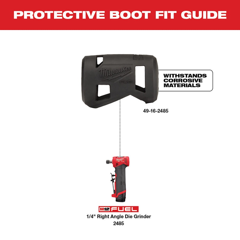 Milwaukee 2485-20x5HO M12 FUEL 12V 1/4" Right Angle Die Grinder w/ 5AH Battery - Image 10