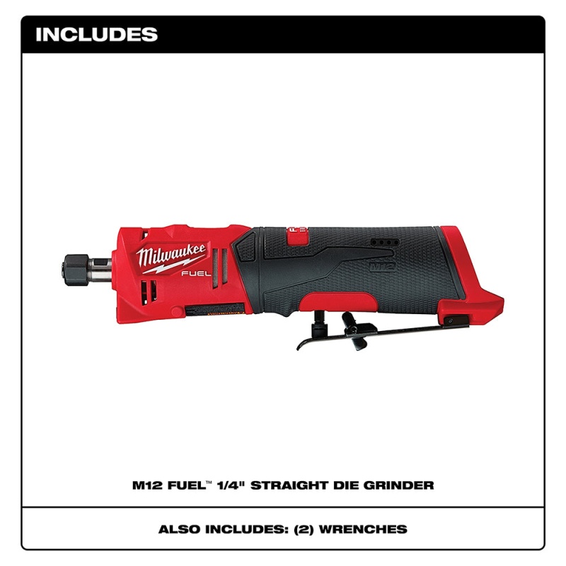 Milwaukee 2486-20 M12 FUEL 12V 1/4" Cordless Brushless Straight Die Grinder-Bare Tool - Image 2