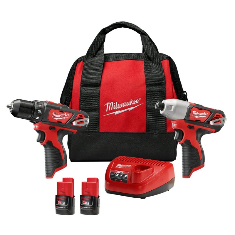 Milwaukee 2494-22 M12 12V Cordless Power Lithium-Ion 2-Tool Combo Kit