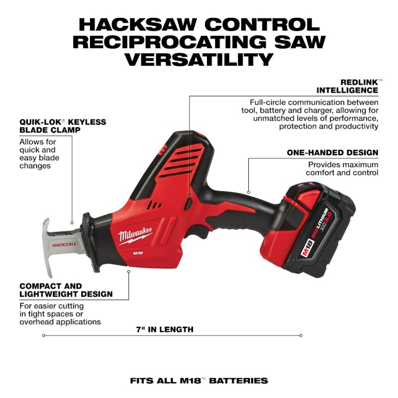 Milwaukee 2695-24C M18 18V 4 Tool Cordless Combo Kit w/ Circular Saw and Grinder - Image 4