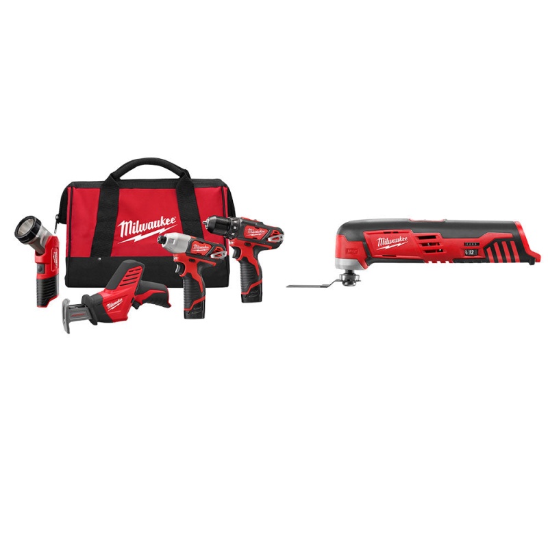 Milwaukee 2499-25 M12 12V Cordless Lithium-Ion 4 Tool Combo Kit