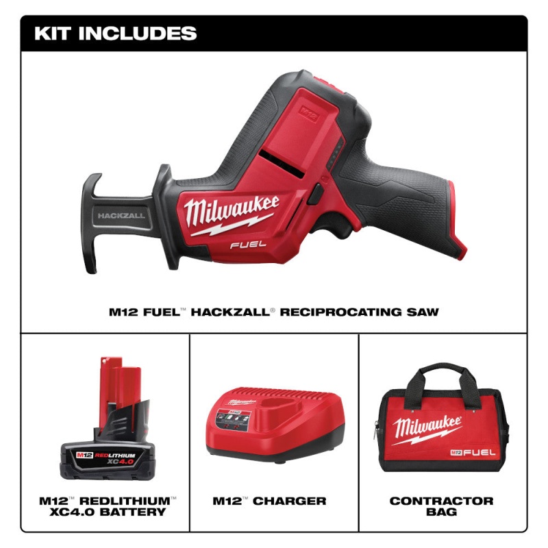 Milwaukee 2520-21XC M12 FUEL 12V HACKZALL Reciprocating Saw Kit - Image 2