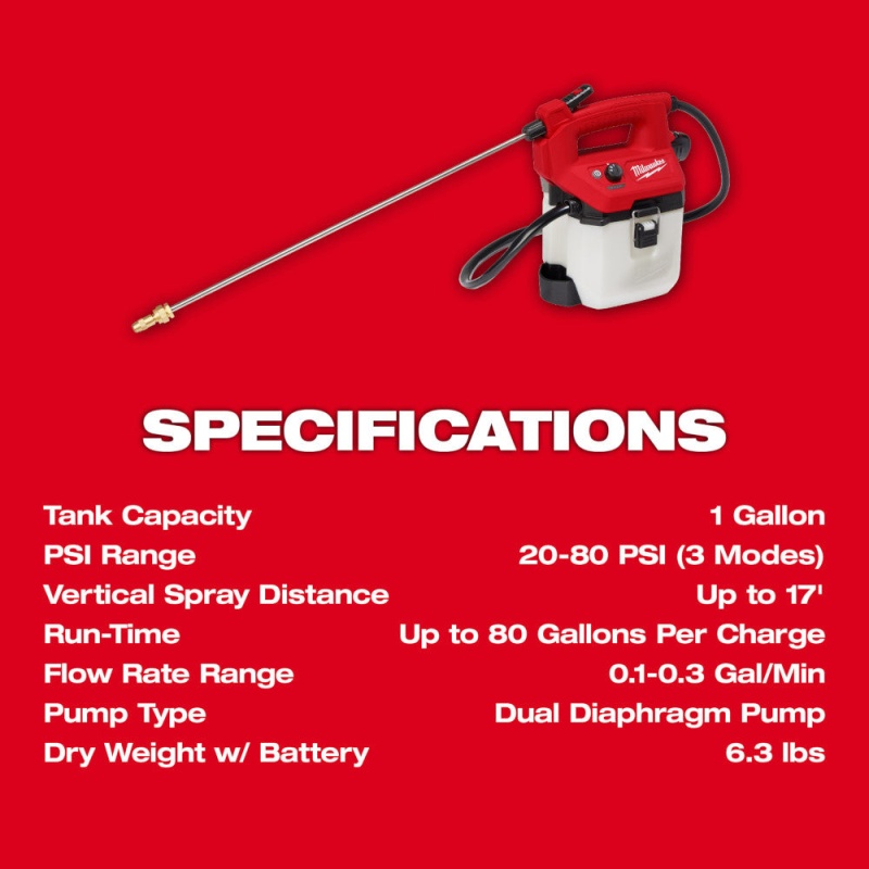 Milwaukee 2528-21G1S M12 12V 1 Gallon Handheld Sprayer Kit w/ Strap - Image 6