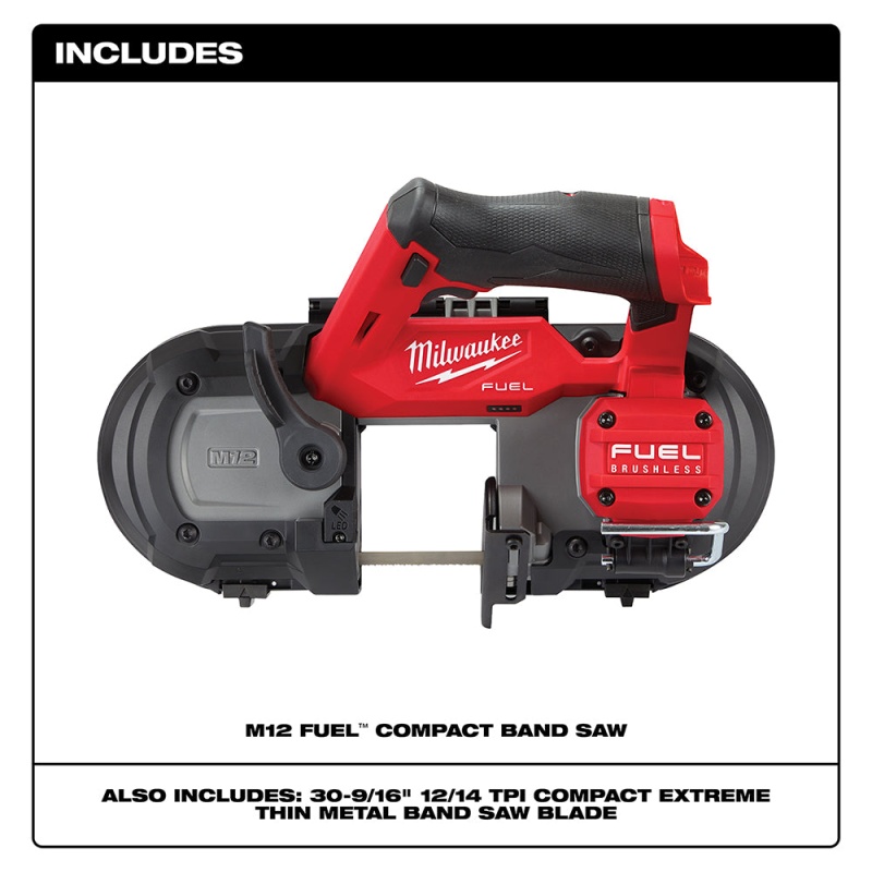 Milwaukee 2529-20 M12 FUEL 12V Cordless Li-Ion Compact Band Saw - Bare Tool - Image 2