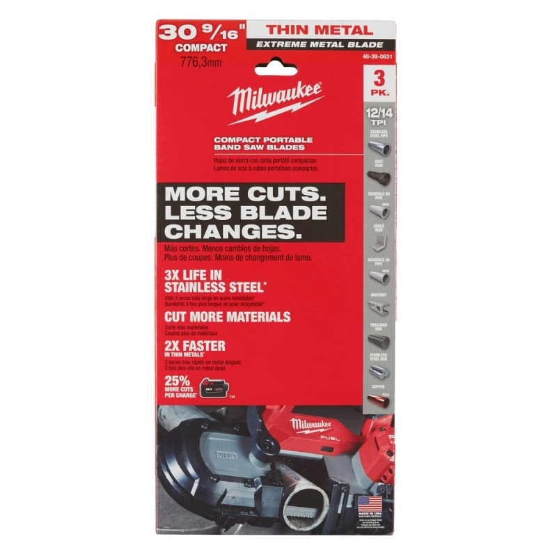 Milwaukee 2529-21XCB M12 FUEL 12V Compact Band Saw Kit w/Blades, and 2 Batteries - Image 2