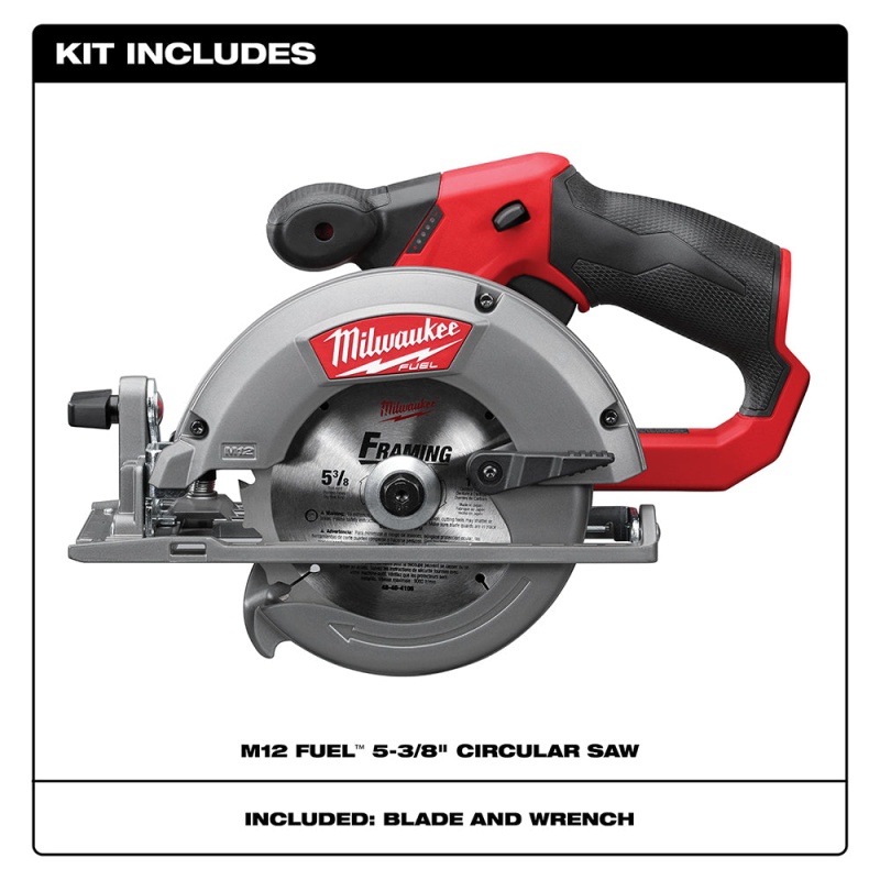 Milwaukee 2530-20 M12 FUEL 12V 5-3/8" Circular Saw w/ Carbide Blade - Bare Tool - Image 2