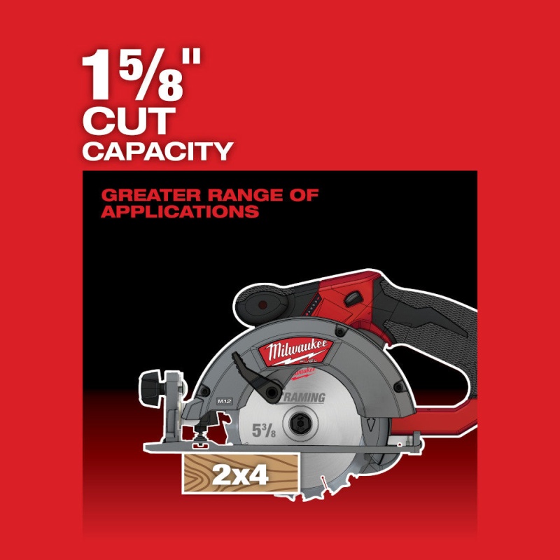 Milwaukee 2530-20 M12 FUEL 12V 5-3/8" Circular Saw w/ Carbide Blade - Bare Tool - Image 4