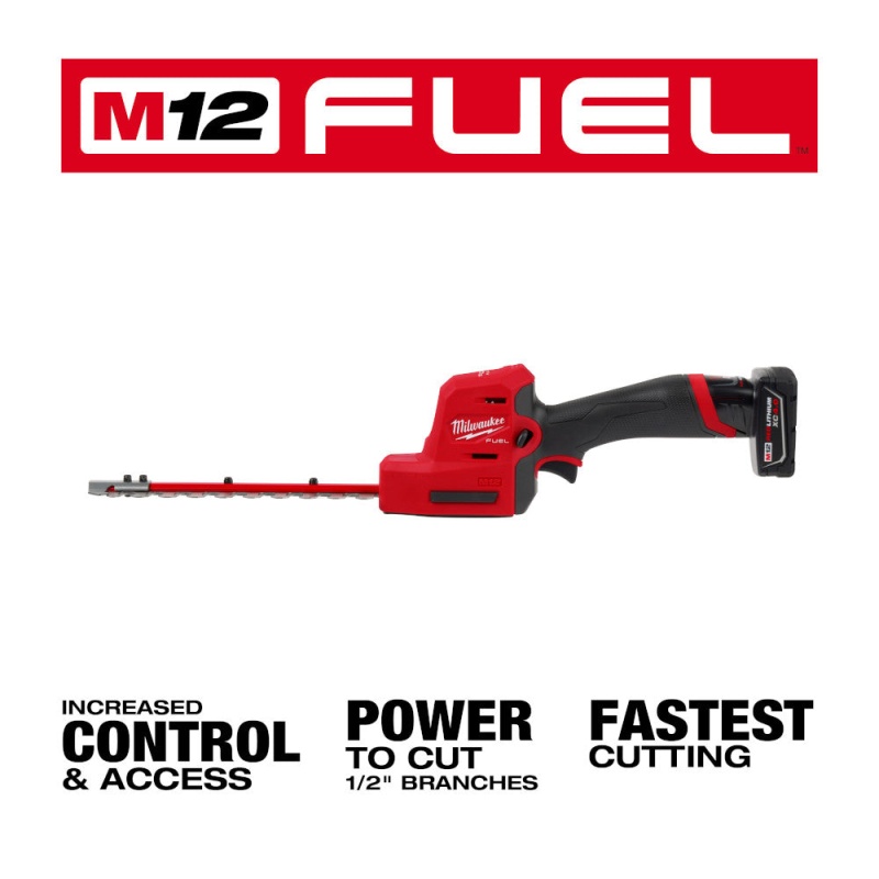 Milwaukee 2533-21 M12 FUEL 8" Cordless Hedge Trimmer Kit - Image 2