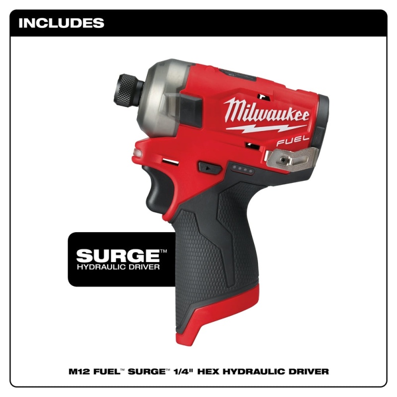 Milwaukee 2551-20 M12 FUEL SURGE 1/4 Inch Hex Hydraulic Driver - Bare Tool - Image 2