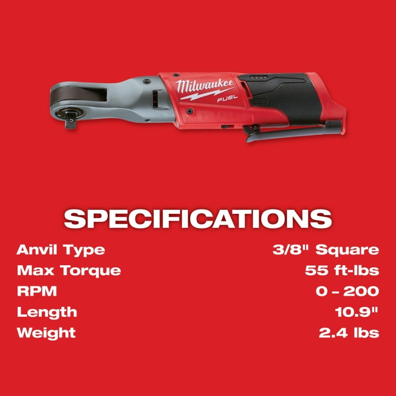 Milwaukee 2557-80 M12 FUEL 12V Fuel 3/8 In Ratchet Bare Tool - Reconditioned - Image 8