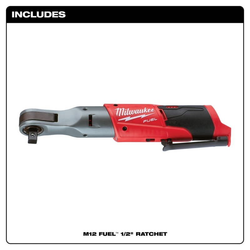 Milwaukee 2558-20 M12 FUEL 12V 1/2-Inch 60-Ft-Lbs. Cordless Ratchet - Bare Tool - Image 2