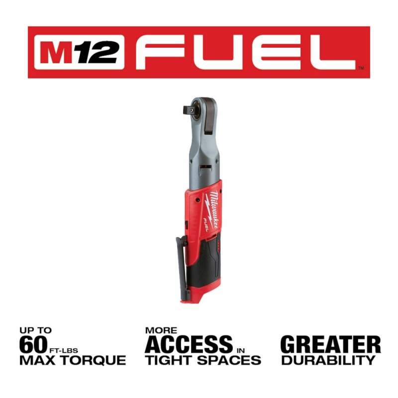 Milwaukee 2558-20 M12 FUEL 12V 1/2-Inch 60-Ft-Lbs. Cordless Ratchet - Bare Tool - Image 3